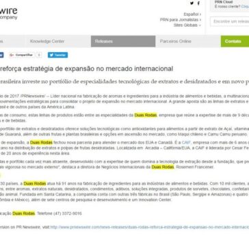 Duas Rodas reforça estratégia de expansão no mercado internacional – PR Newswire